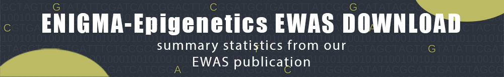 Banner to download the ENIGMA EWAS Epigenetics summary statistics